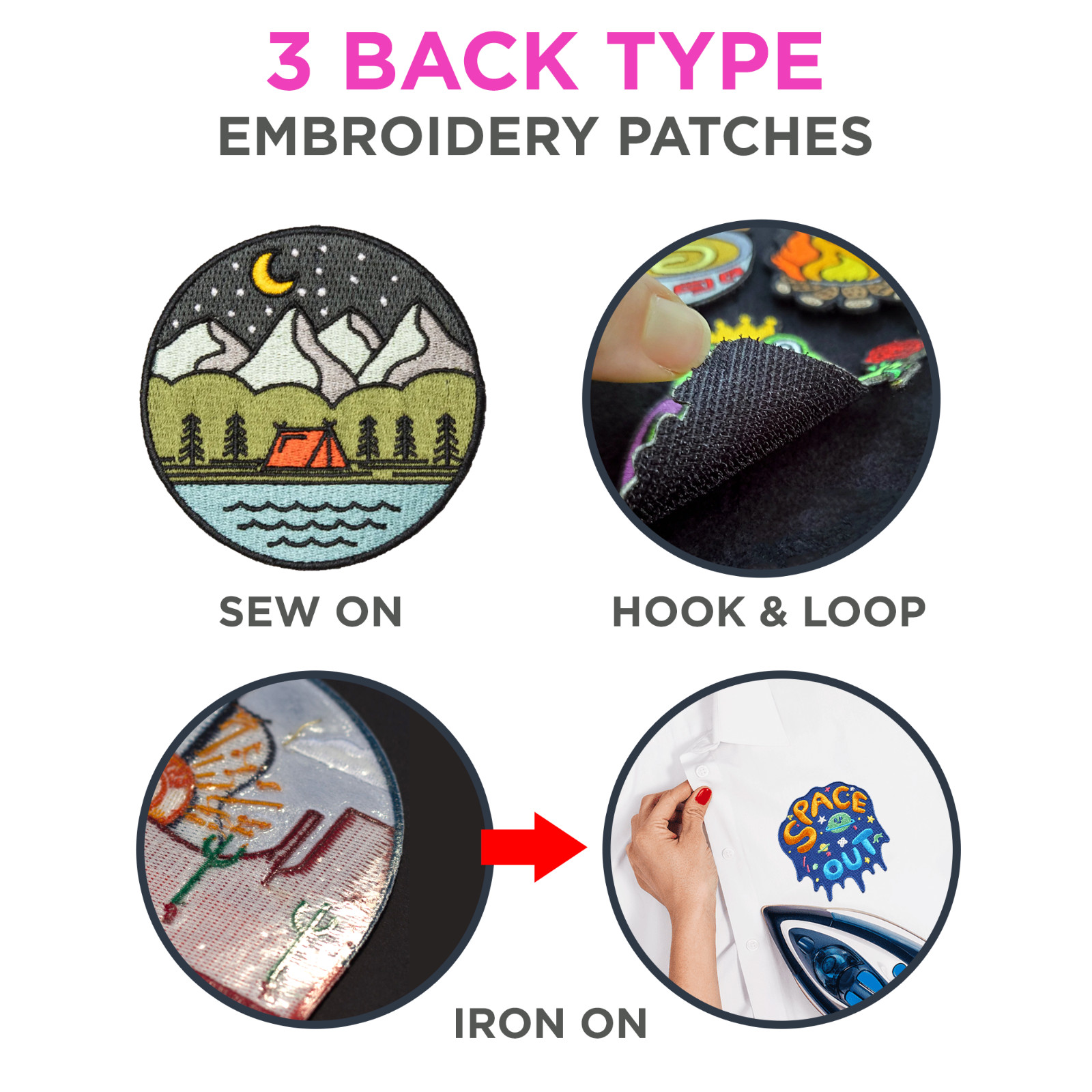 Custom Logo Patch, Personalized Embroidered Logo Patches, Company Logo Patch