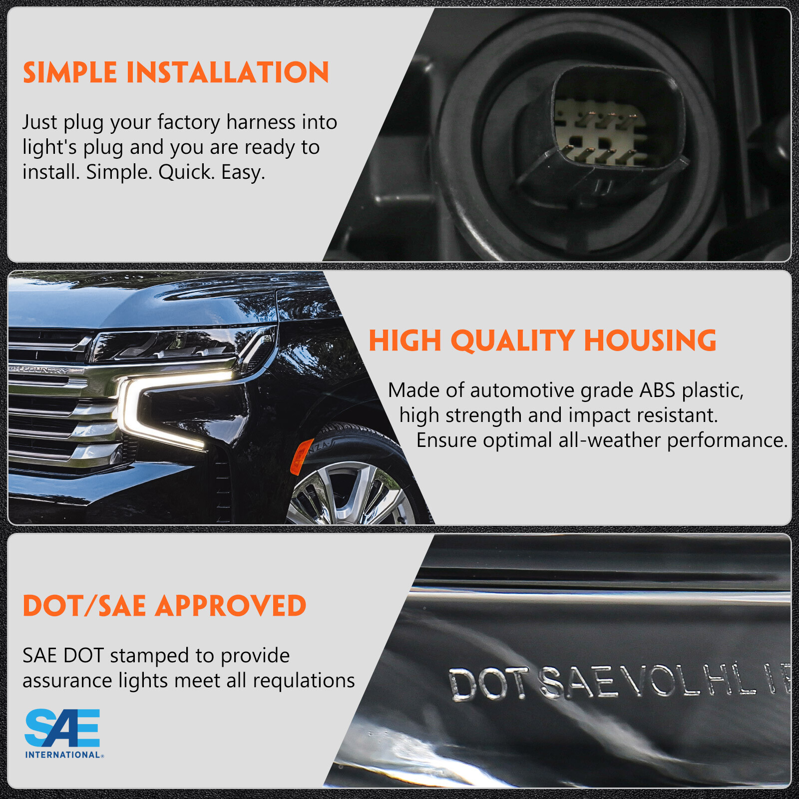 For 2021-2023 Chevy Tahoe Suburban Full LED Headlight Headlamp Driver Left Side