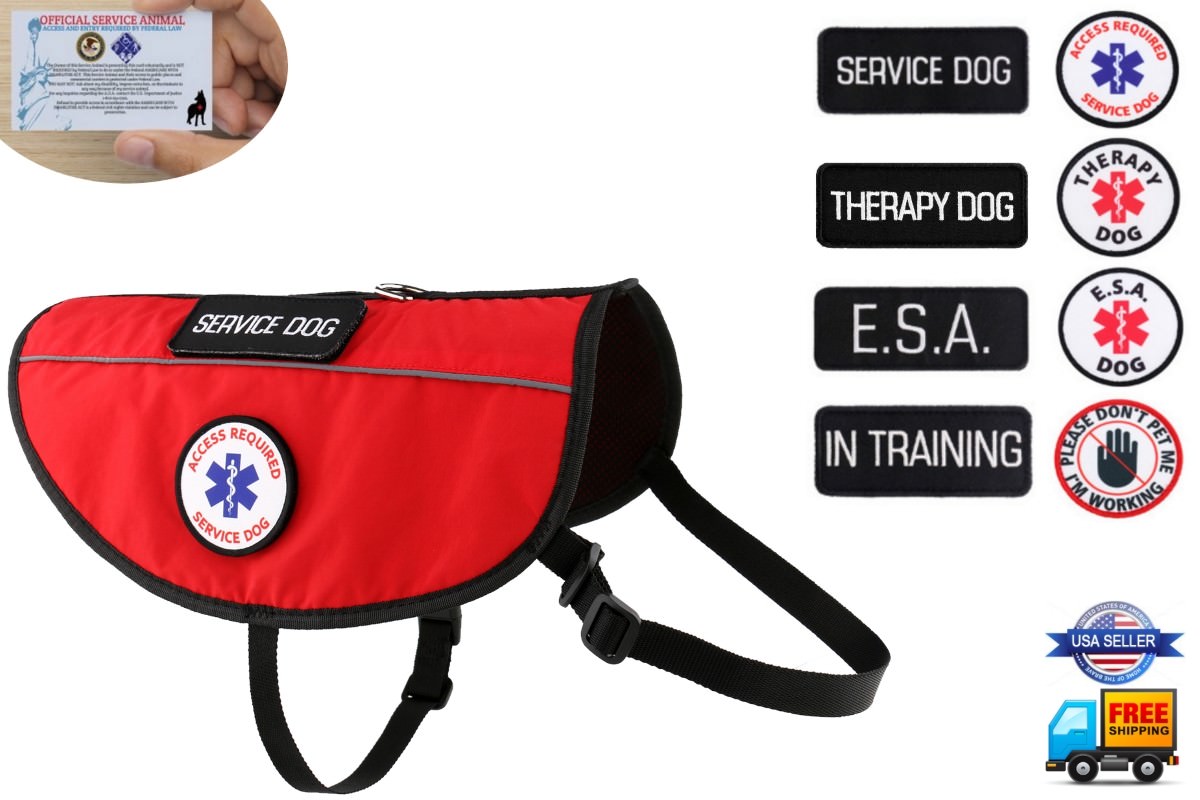 Service Dog - Support Dog - Therapy Dog Harness Pocket Vest ALL ACCESS CANINE