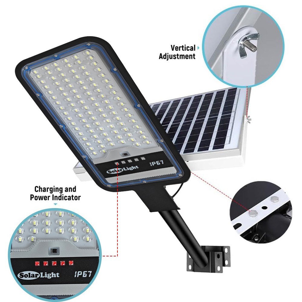 Commercial Solar Street Lights Outdoor Dusk to Dawn Solar Super Bright Aluminum