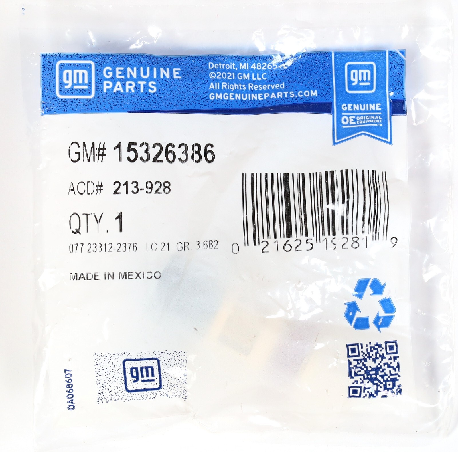 Genuine GM 15326386 Engine Coolant Temperature Sensor Duramax LB7 LLY LBZ LMM