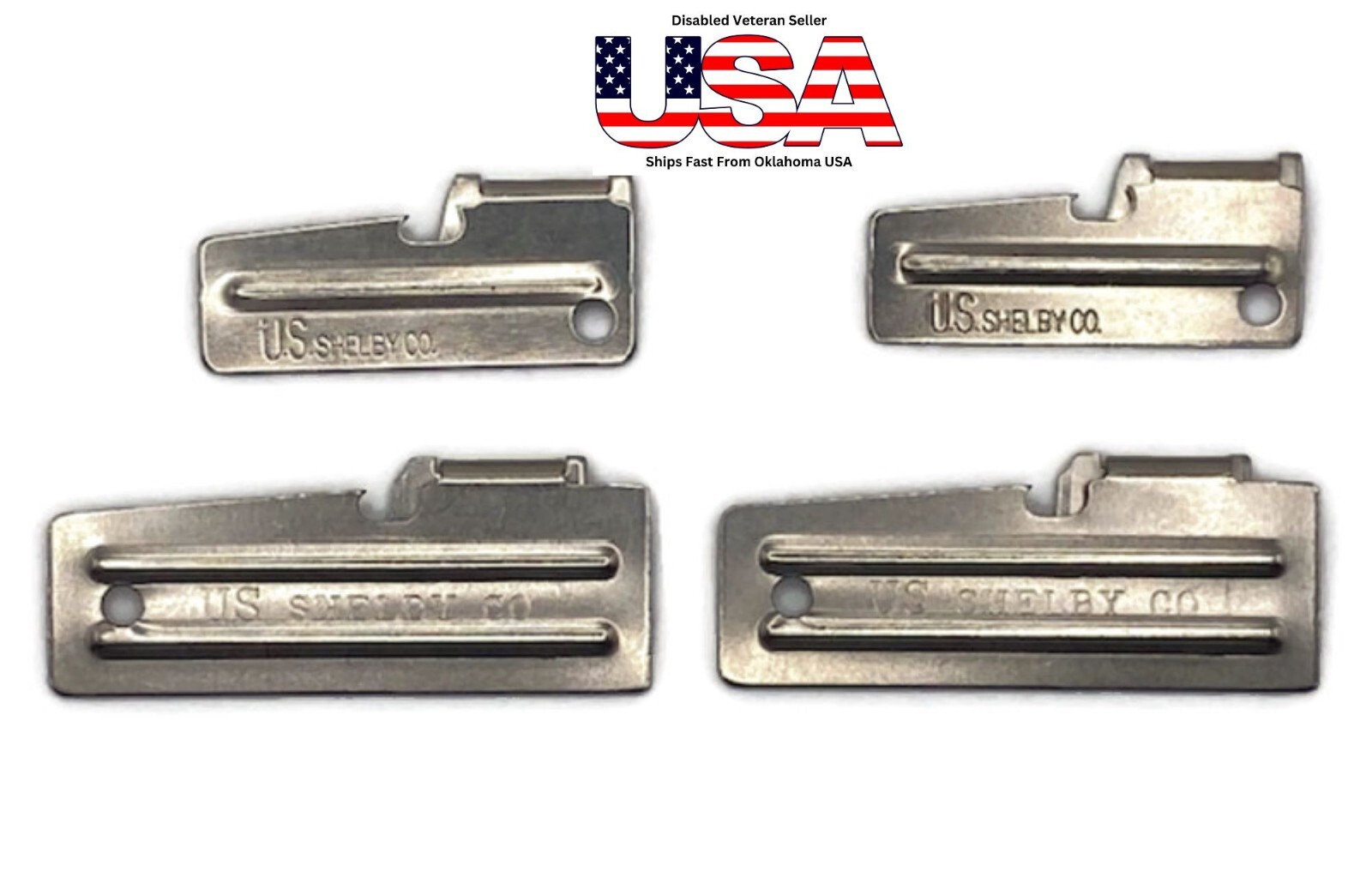 4 Pc Original Military Issue P38 & P51 Can Openers US Shelby Co. Made In The USA