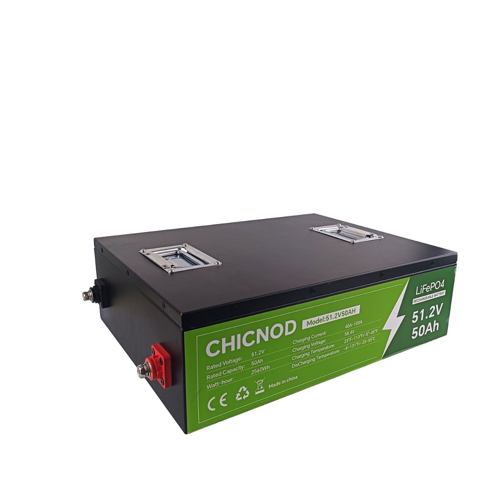 CHICNOD 48V 50Ah LiFePO4 Lithium Battery Built-in BMS Deep Cycles for Golf Carts