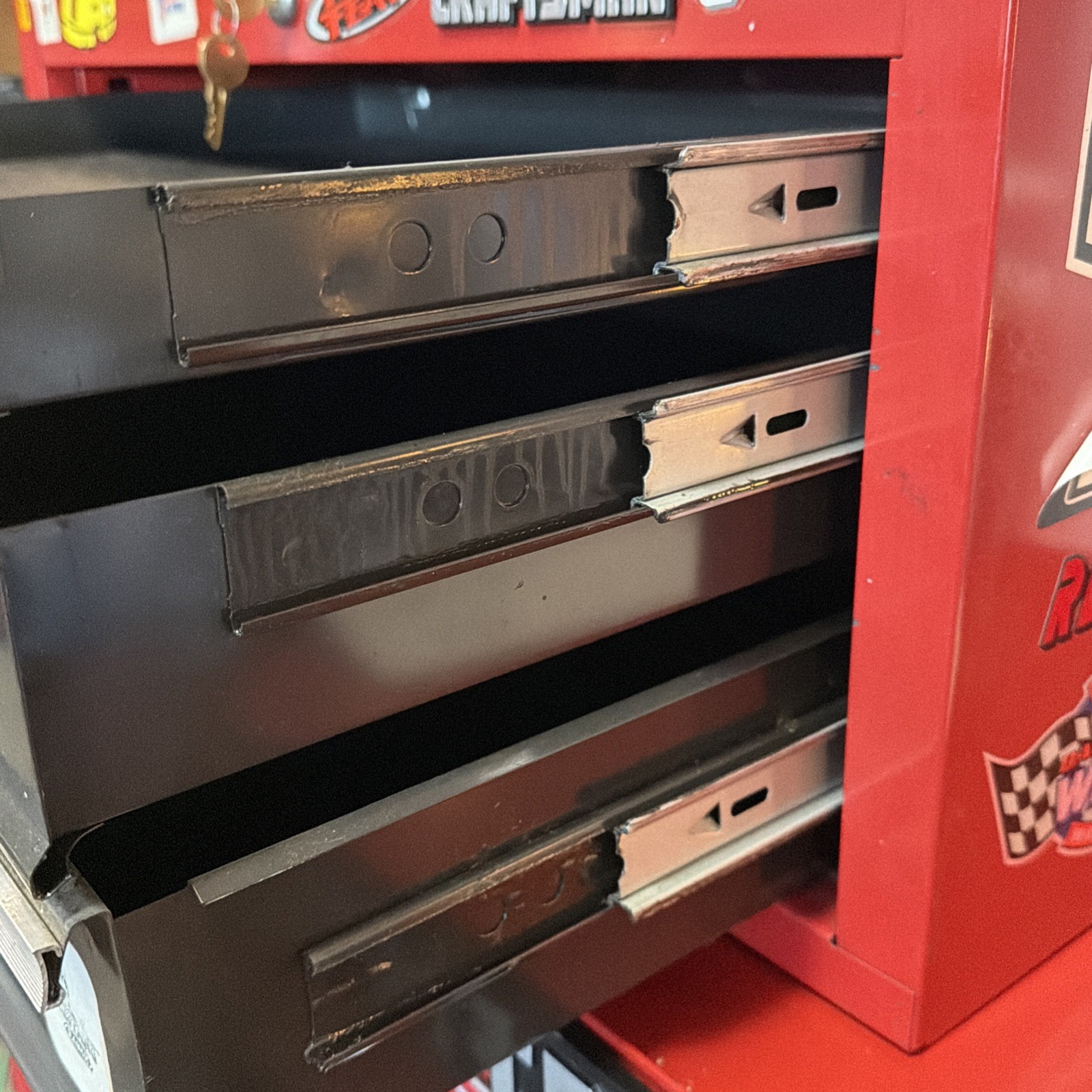 Craftsman DEEP Mid Middle Intermediate Riser Tool Box Chest 3 Drawer Red 65766