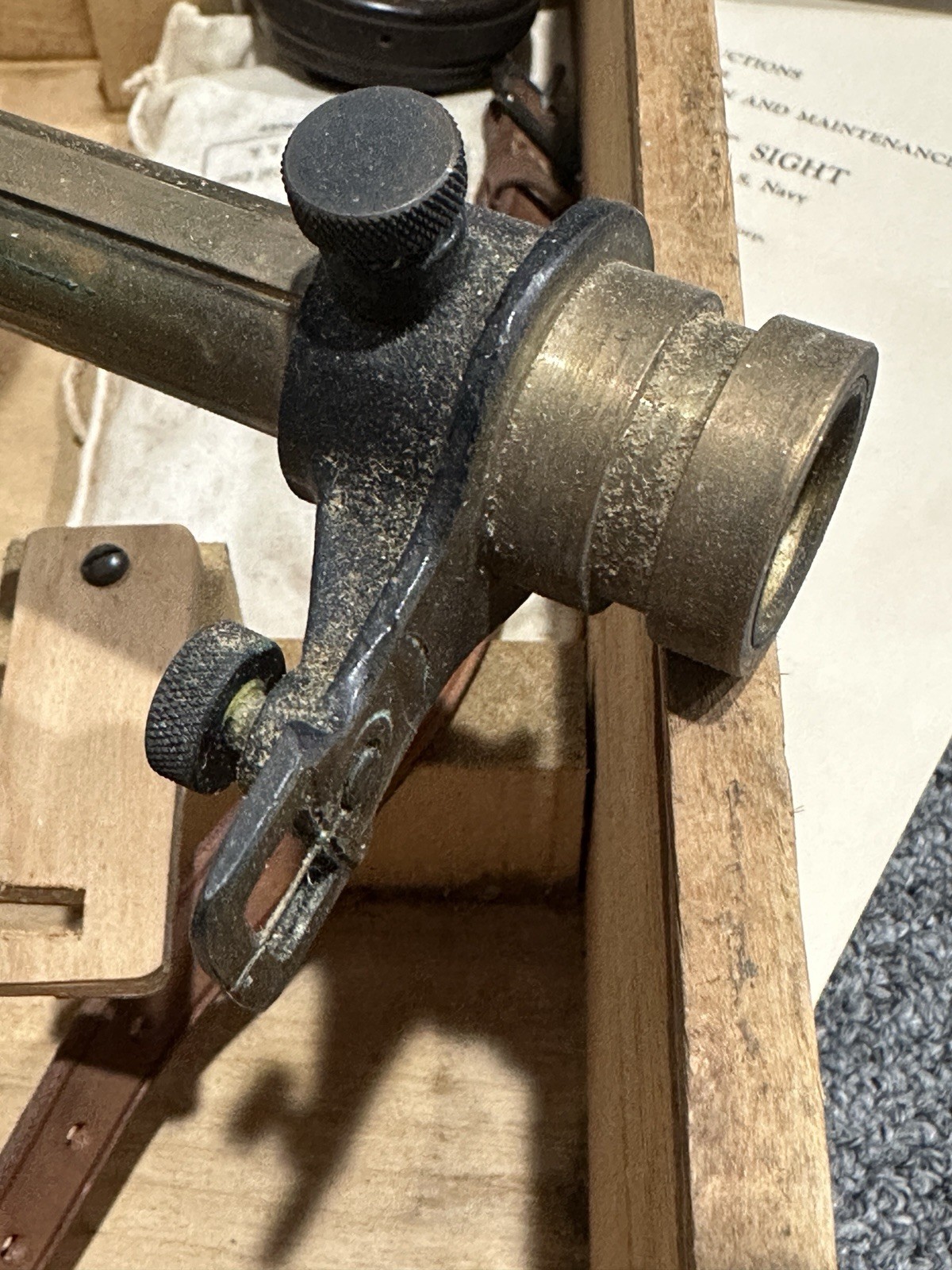 WWII U.S. Navy Pelorus Drift Sight Mark 2B Aero Instrument Co. Complete Antique