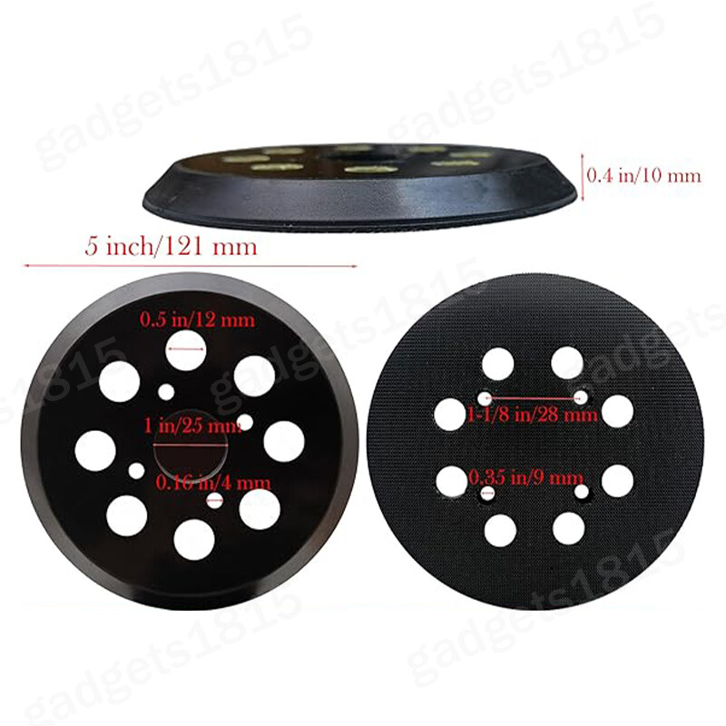 1* 5" Hook&Loop Sander Pad for Ryobi RS290 RS280 RS280VS RS281 RS281VS P410 P411