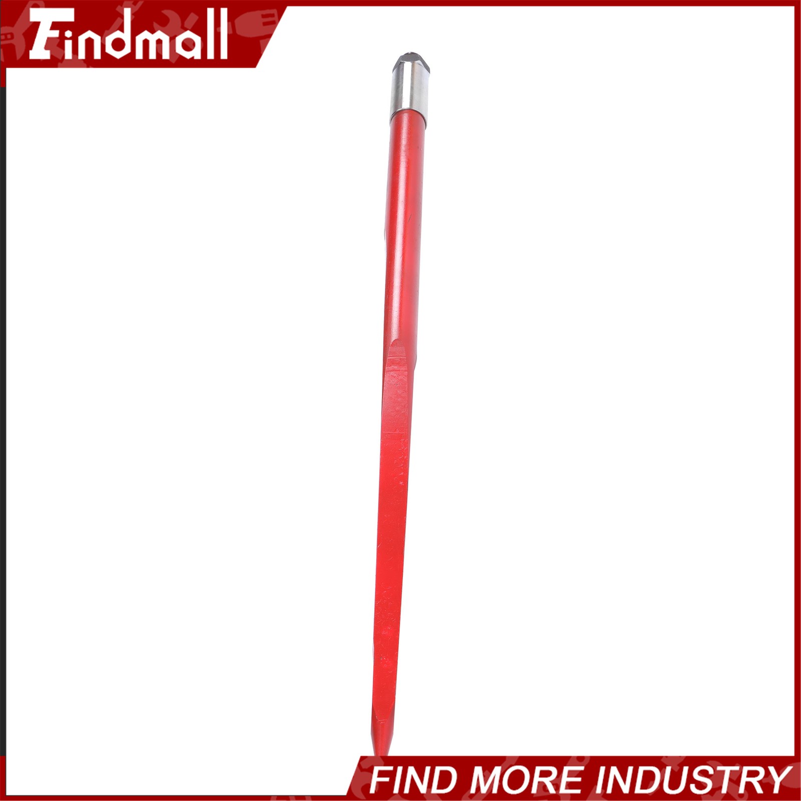 43" Hay Bale Spear Red 3000lbs Capacity Spike Fork Fit For Tractors Loaders 2Pcs