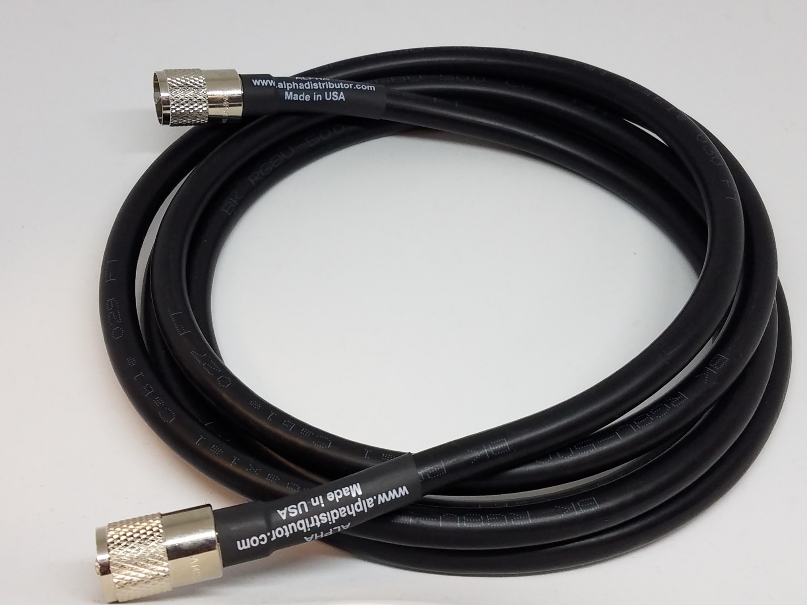 ALPHA - 100ft RG8u Coax Cable with AMPHENOL PL259s attached