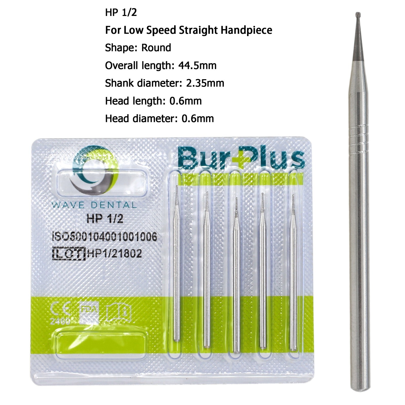 Wave Dental Carbide Burs Round HP Surgical Burs For Straight Handpiece HP 8 557