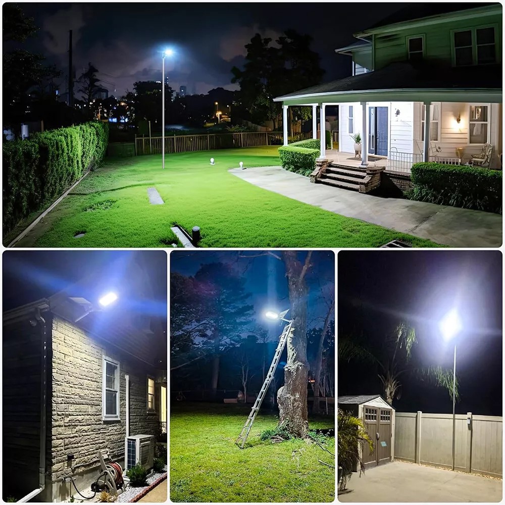Commercial Solar Street Lights Outdoor Dusk-to-Dawn Solar High Bright Aluminum