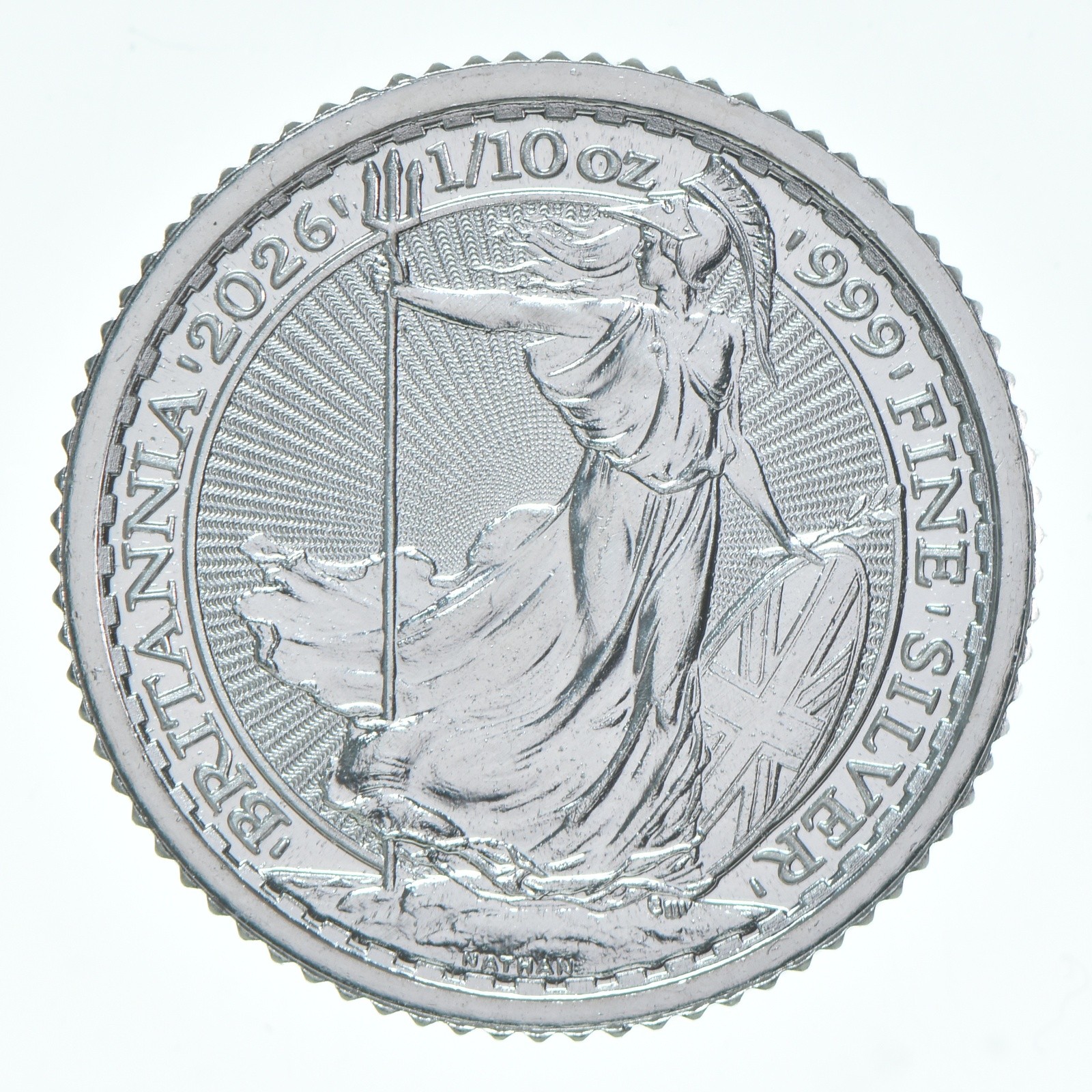 2026 Great Britain 20 Pence Silver Britannia 1/10 Oz Silver