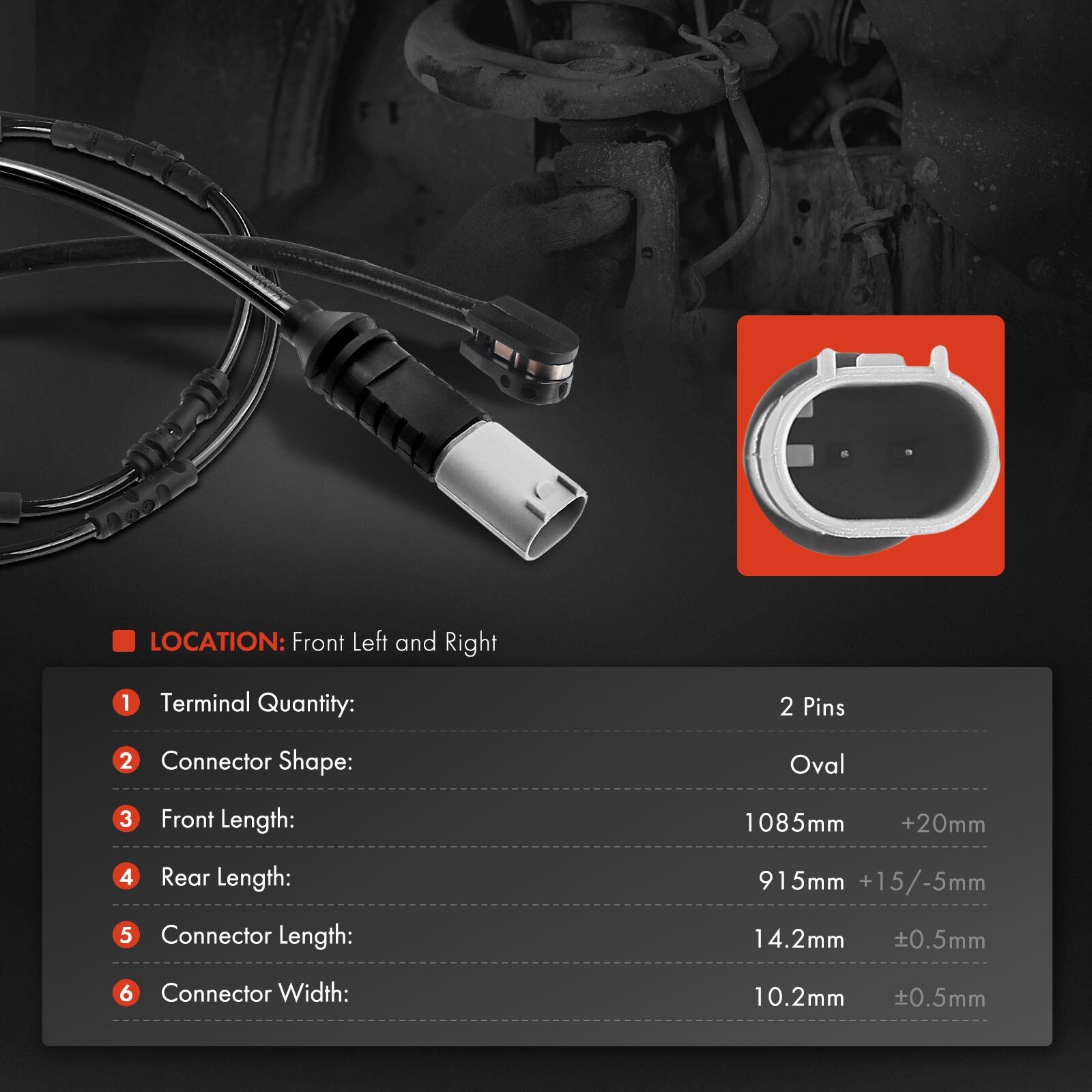 2x Front & Rear Brake Pad Wear Sensor for BMW F25 F26 X3 X4 2015-2018 2.0L 3.0L