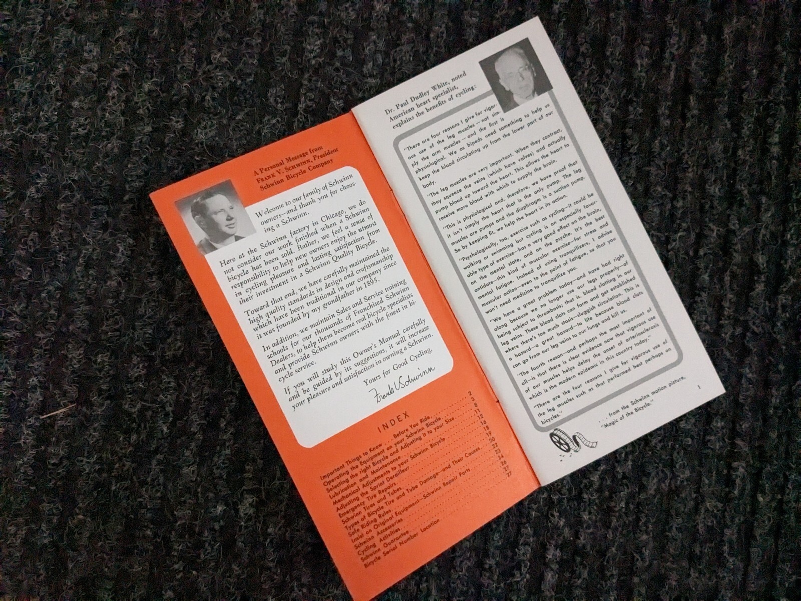 SCHWINN 1968 KRATE & 5 Speed Bicycle Stingray Owners Manual