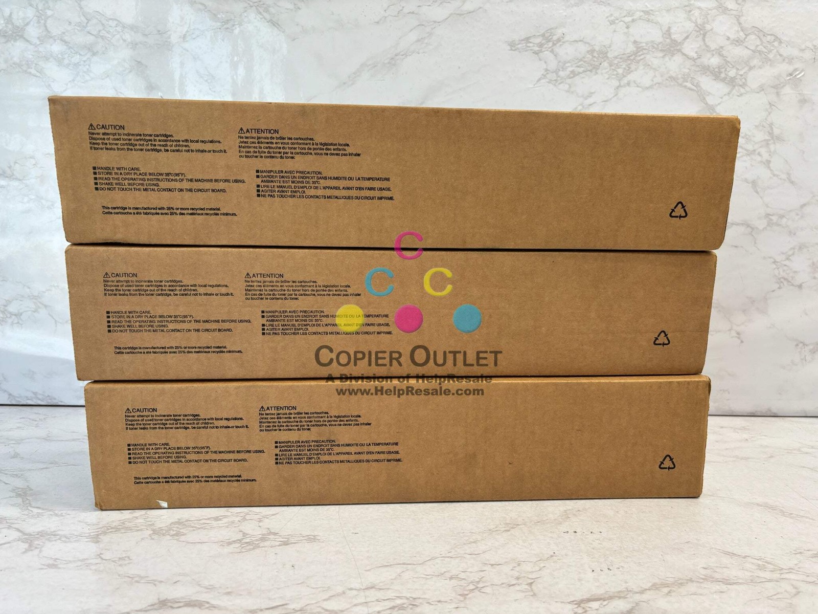 3 OEM Toshiba es2525AC,3025AC,3525AC Cyan, Mag & Yellow Toners T-FC425U-C,M,Y