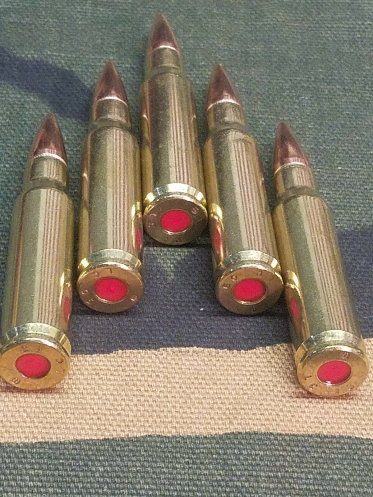 308 WIN. SNAP CAPS SET OF 5 "SAFETY RED"