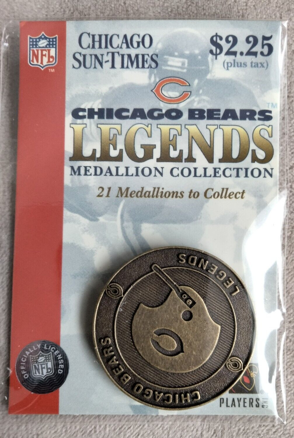 MIKE SINGLETARY CHICAGO BEARS LEGENDS 2004 Medallion Coin New NOS