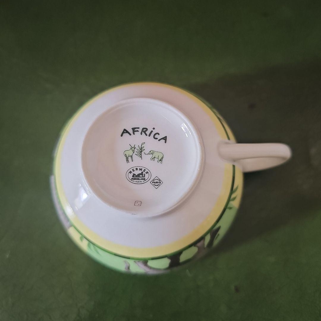 Hermes Vintage Porcelain Cup & Saucer Set White Used 2pc