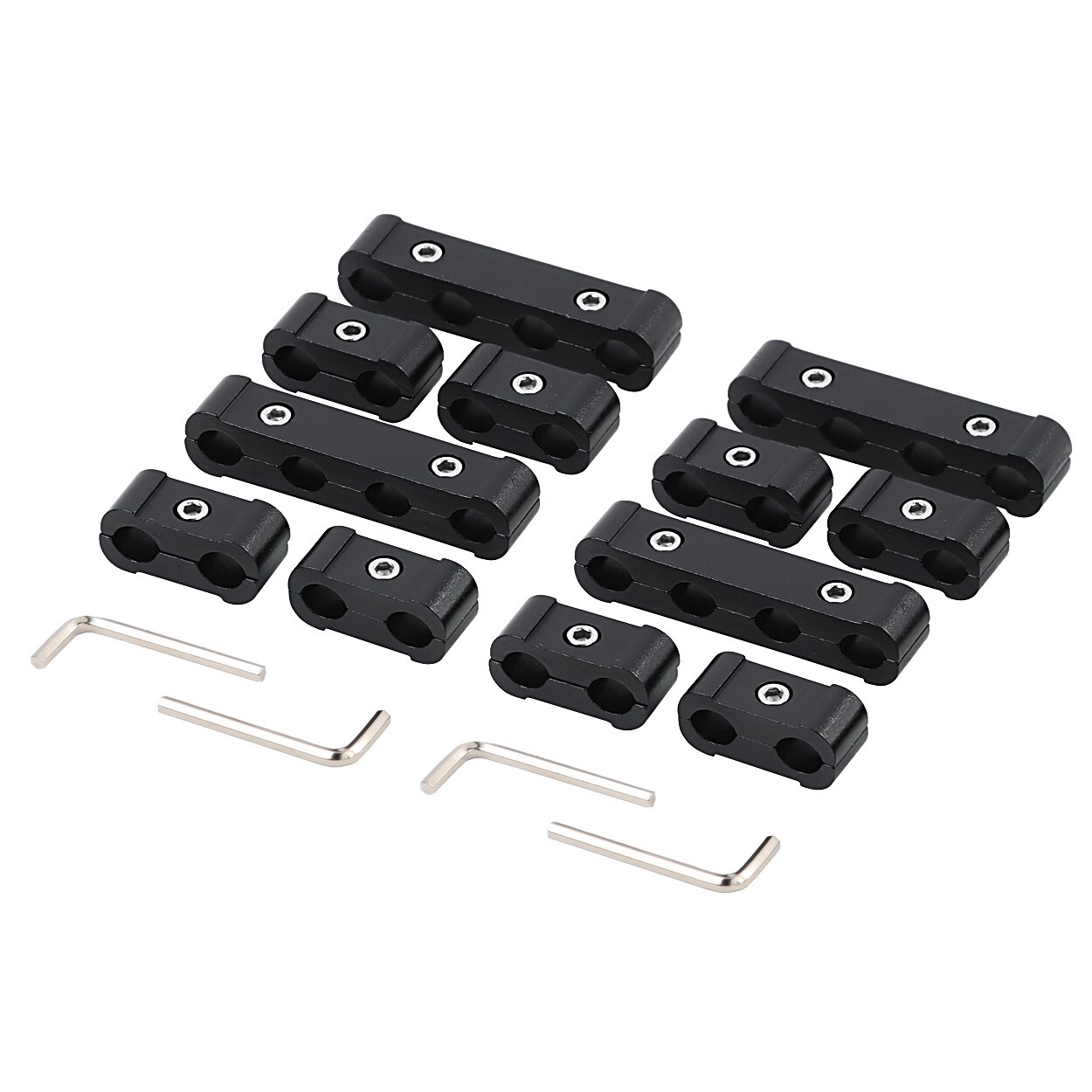 12Pcs Engine Spark Plug Wire Separator Divider Suit Fits For 8mm 9mm 10mm Black