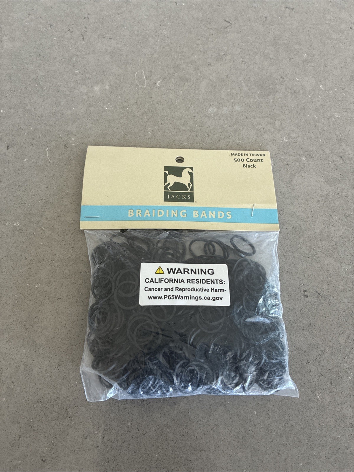 Jacks Rubber Horse Braid Bands 500 Pack in Black 14419-BK | New W/ Fast Ship!