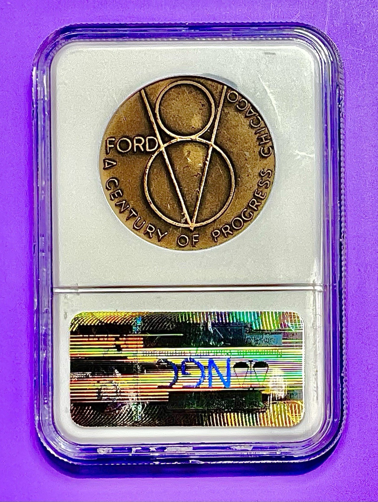 1934 Century of Progress Ford Medal Chicago HK-466 NGC MS63 BN So-Called $1