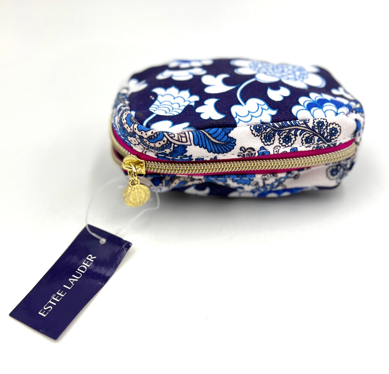4 Bags: Estee Lauder Flower Printed Makeup Coin Bag with Zipper