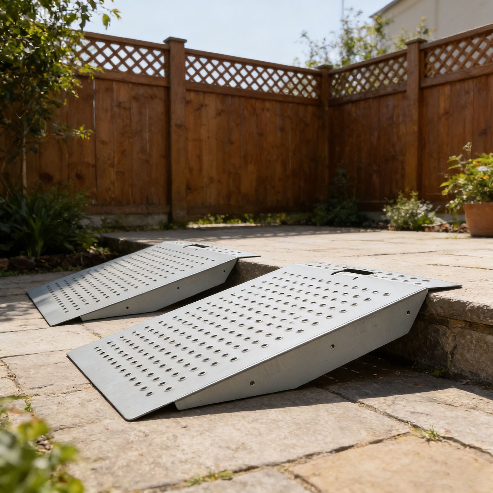 1500lb Shed Ramp Heavy-Duty Loading Ramps Curb Ramp for Lawn Mower Anti-Slip