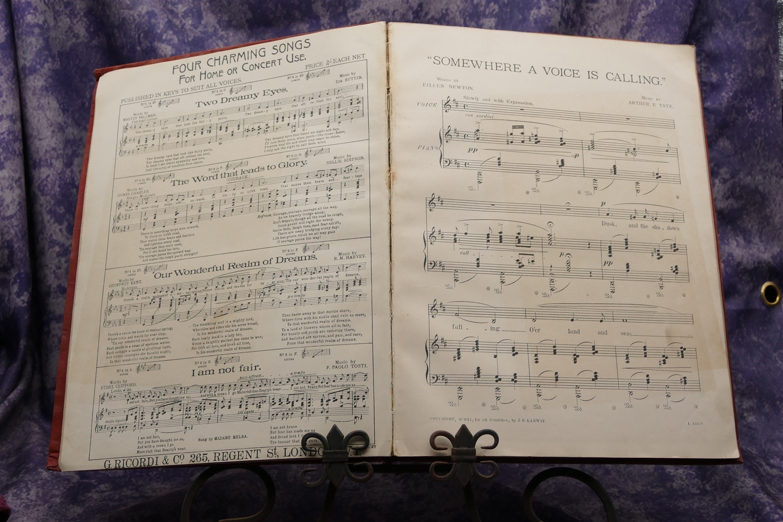 WWI Y.M.C.A. "Sing Me A Song" 10x14" Piano Ballad Book 1919 A.E.F Paris 160 pgs,