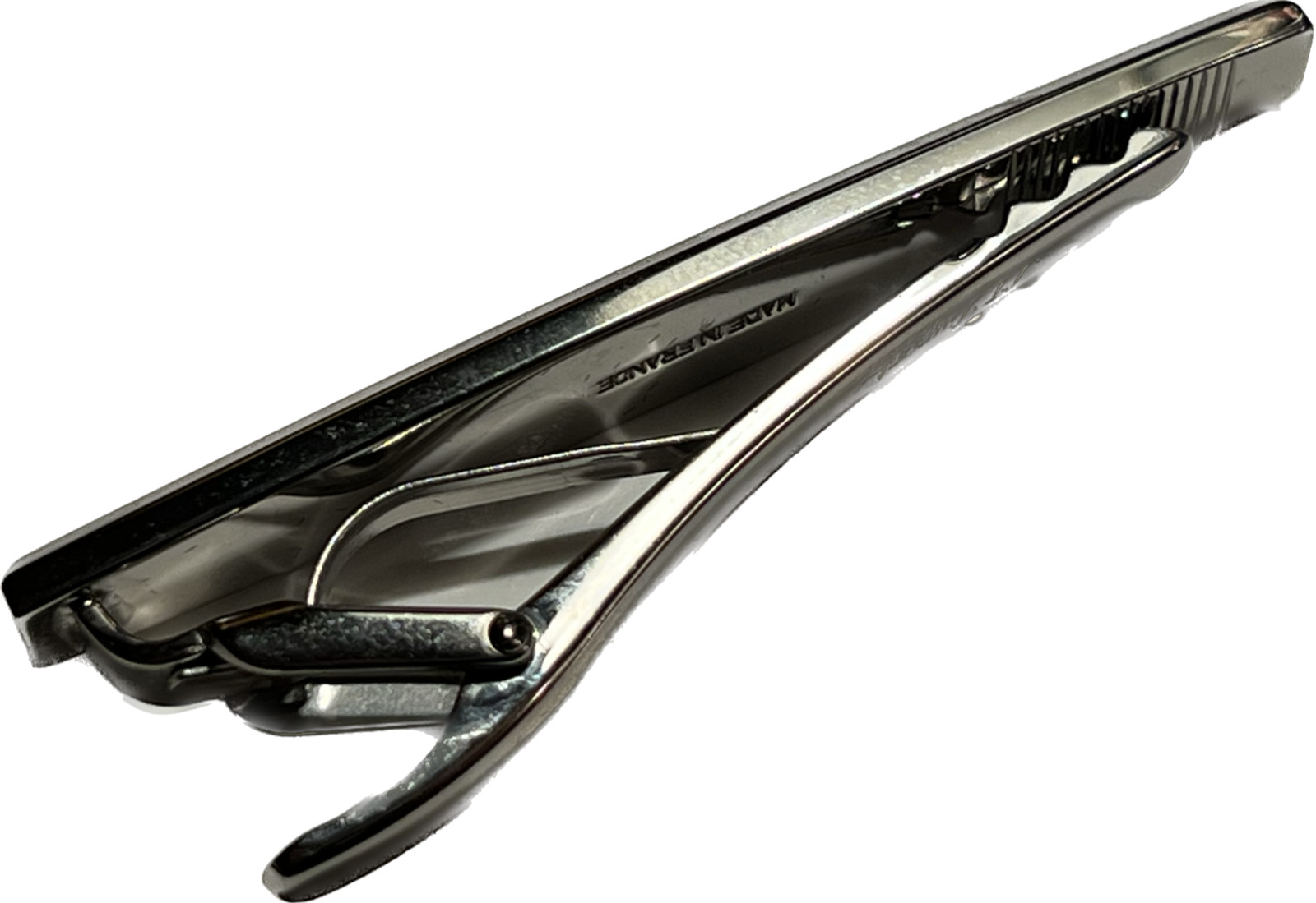 S.T. Dupont Brushed Palladium Tie Bar / Clip Engraved Logo 005709 New In Box