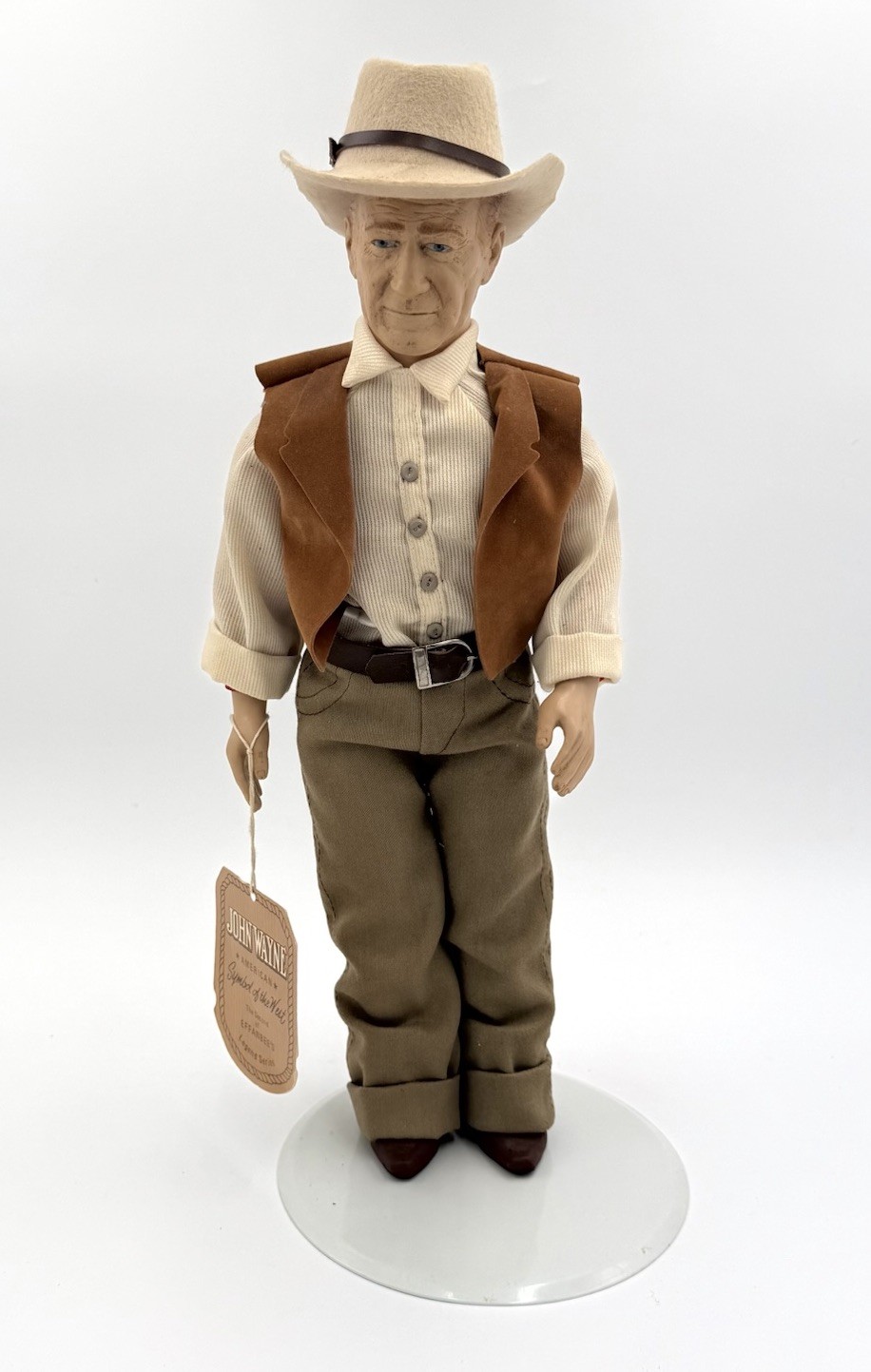 VTG 1981 Effanbee John Wayne Doll Legend Series w/ Tag Cowboy Western