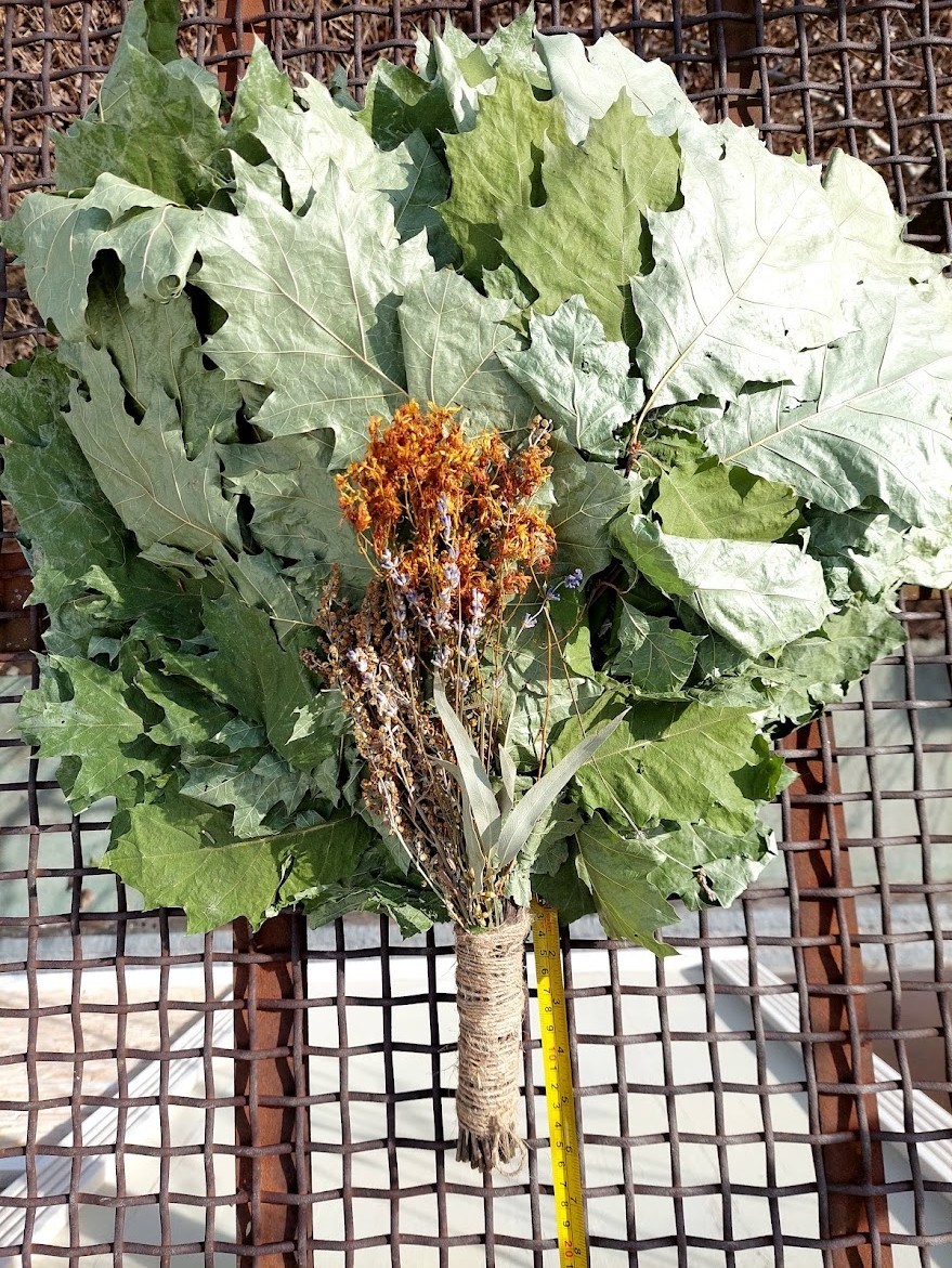 18st Oak canadian brooms+herbs sauna banya venik whisks Eiche 2025 Ukraine free