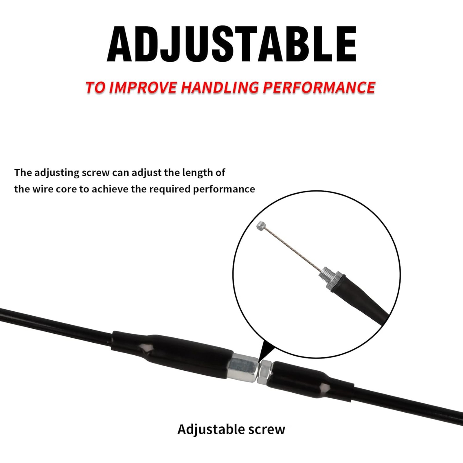 NIBBI 40.3" Adjustable Throttle Cable Fit YAMAHA Kawasaki Honda Apollo Motocross