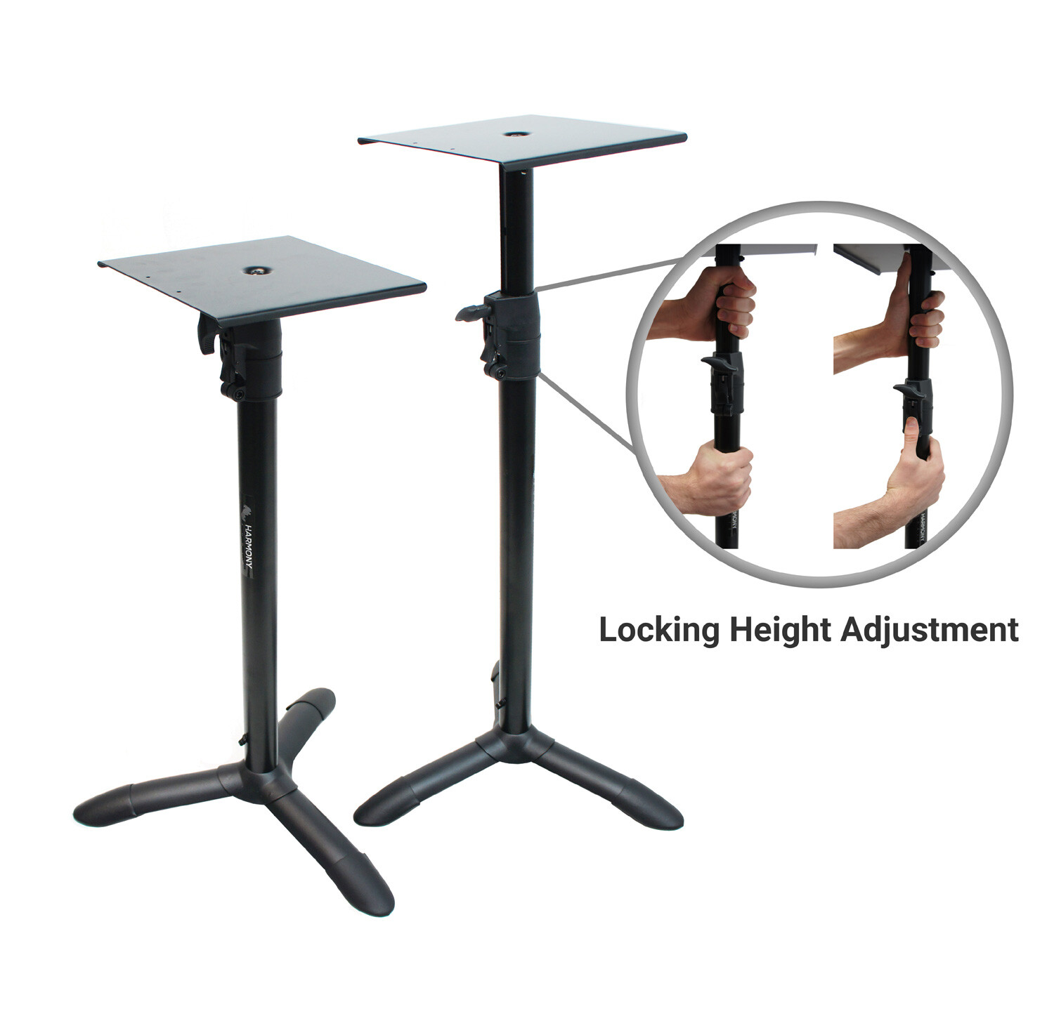 Harmony Audio HA-BKSPKS Home Studio Monitor Stands Bookshelf Speaker Stand Pair