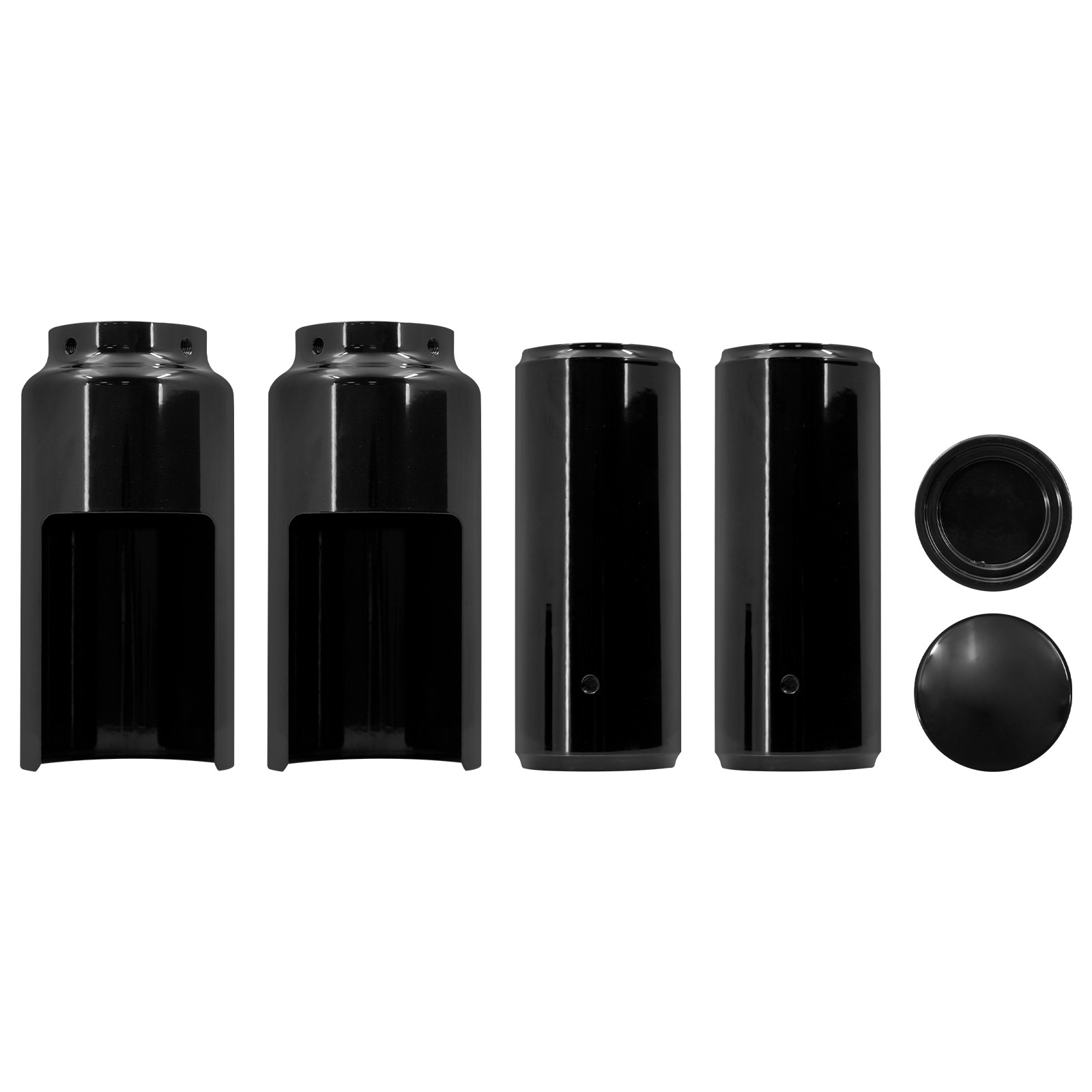 Gloss Front Fork Upper Lower Covers Cap For Harley Softail Street Bob FXBB 18-24