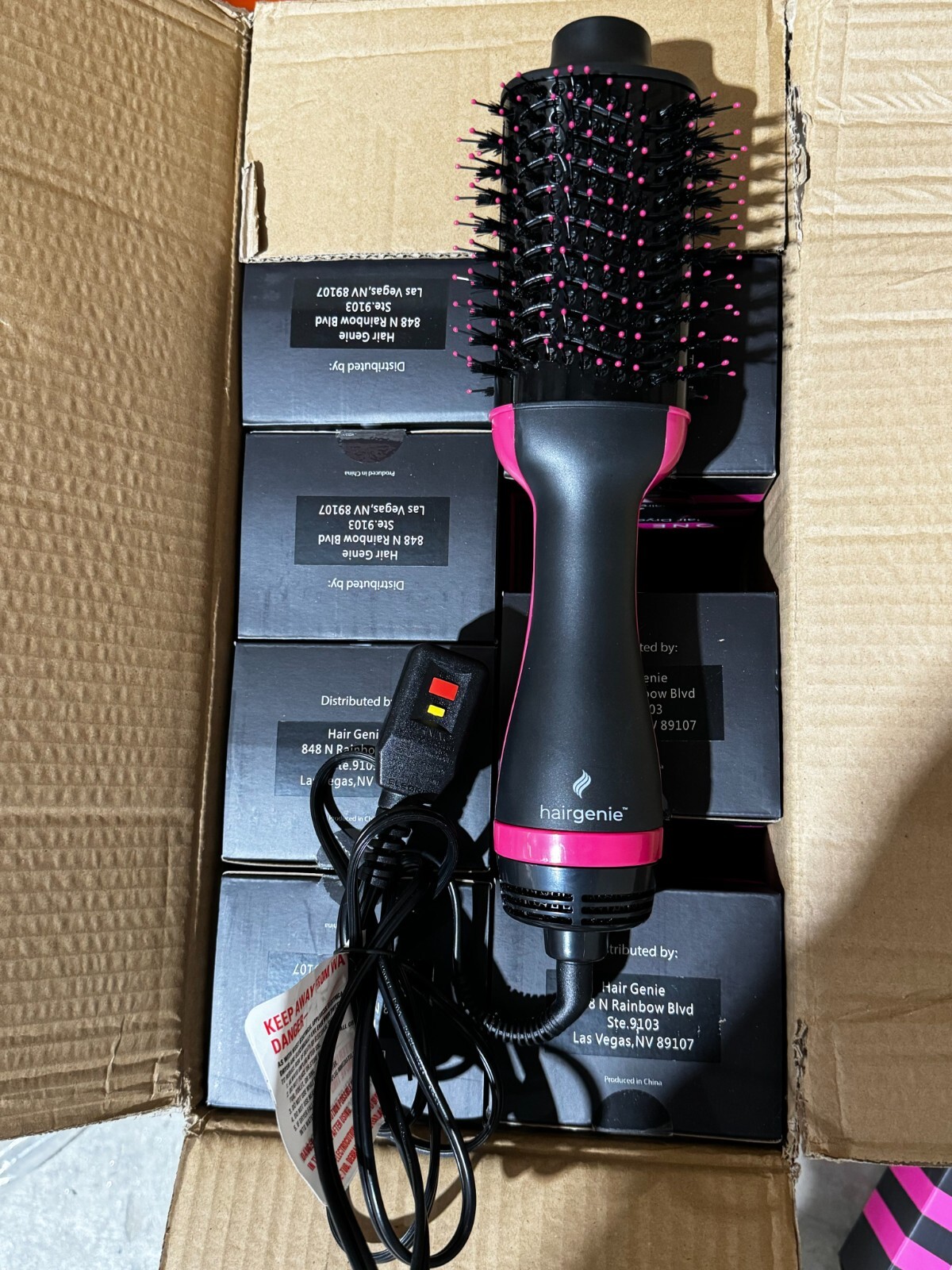 Hair Dryer Brush HairGenie - 4-in-1 Blow Dryer & Volumizing Styler for All Hair