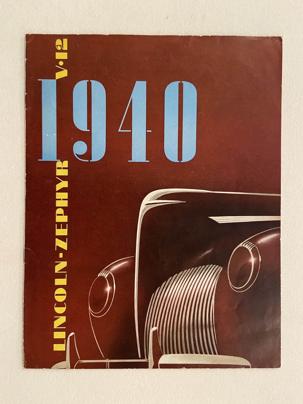 1940 LINCOLN ZEPHYR V-12 SALES BROCHURE ORIGINAL GOOD CONDITION INCL CONTINENTAL