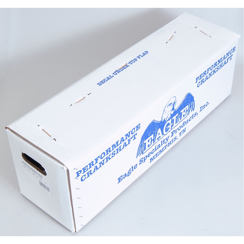 Eagle Crank 435334805700; Forged 3.480 in. Stroke, 5.7 in. Rod 1pc Rear for SBC