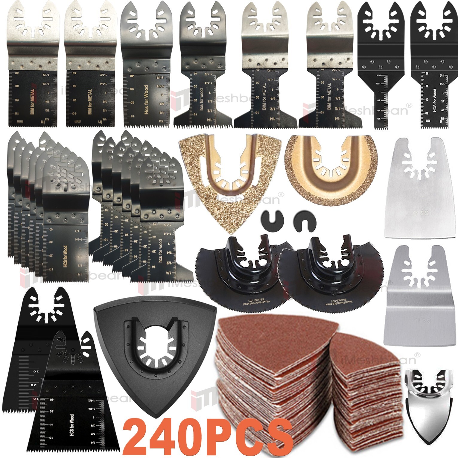 240Pcs Oscillating Multitool Saw Blade Tools For Dewalt Ridgid Makita Milwaukee