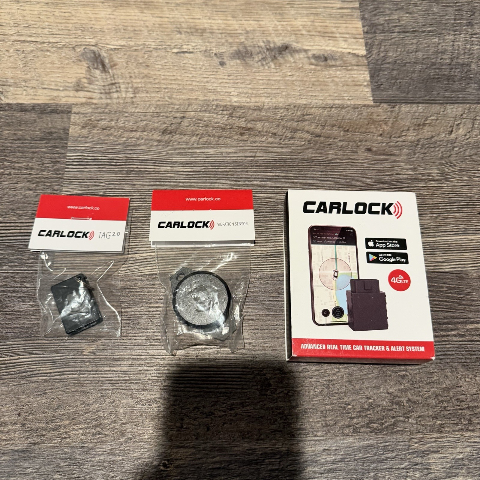 CARLOCK GPS Anti-Theft Car Tracker Alarm System Tracker + Vibration Sense + Tag