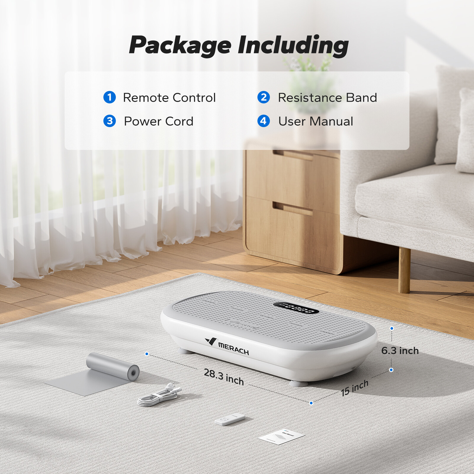 MERACH Vibration Plate Exercise Machines Bluetooth Pedal Automatic Sensing