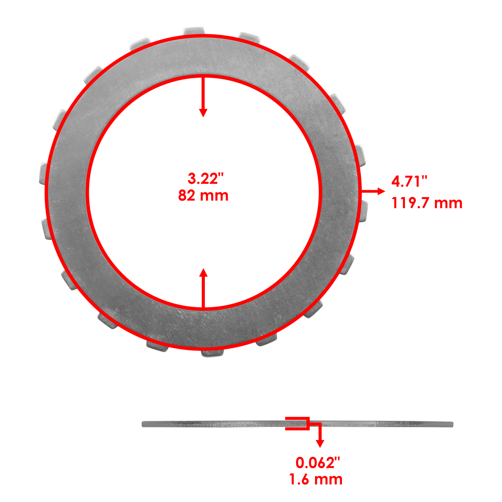 Clutch Friction Plates Kit for Honda Rancher 420 TRX420FA FA2 FA5 FA6 2009-2024
