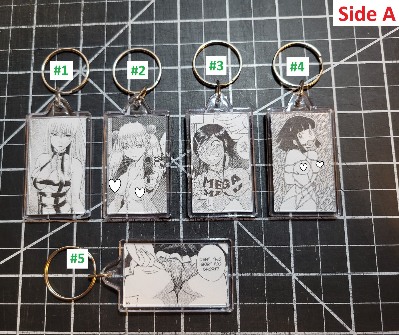 Mega Milk Manga Anime Ecchi Girl Waifu Otaku Lewd Ahegao Hand-Made Key Chain