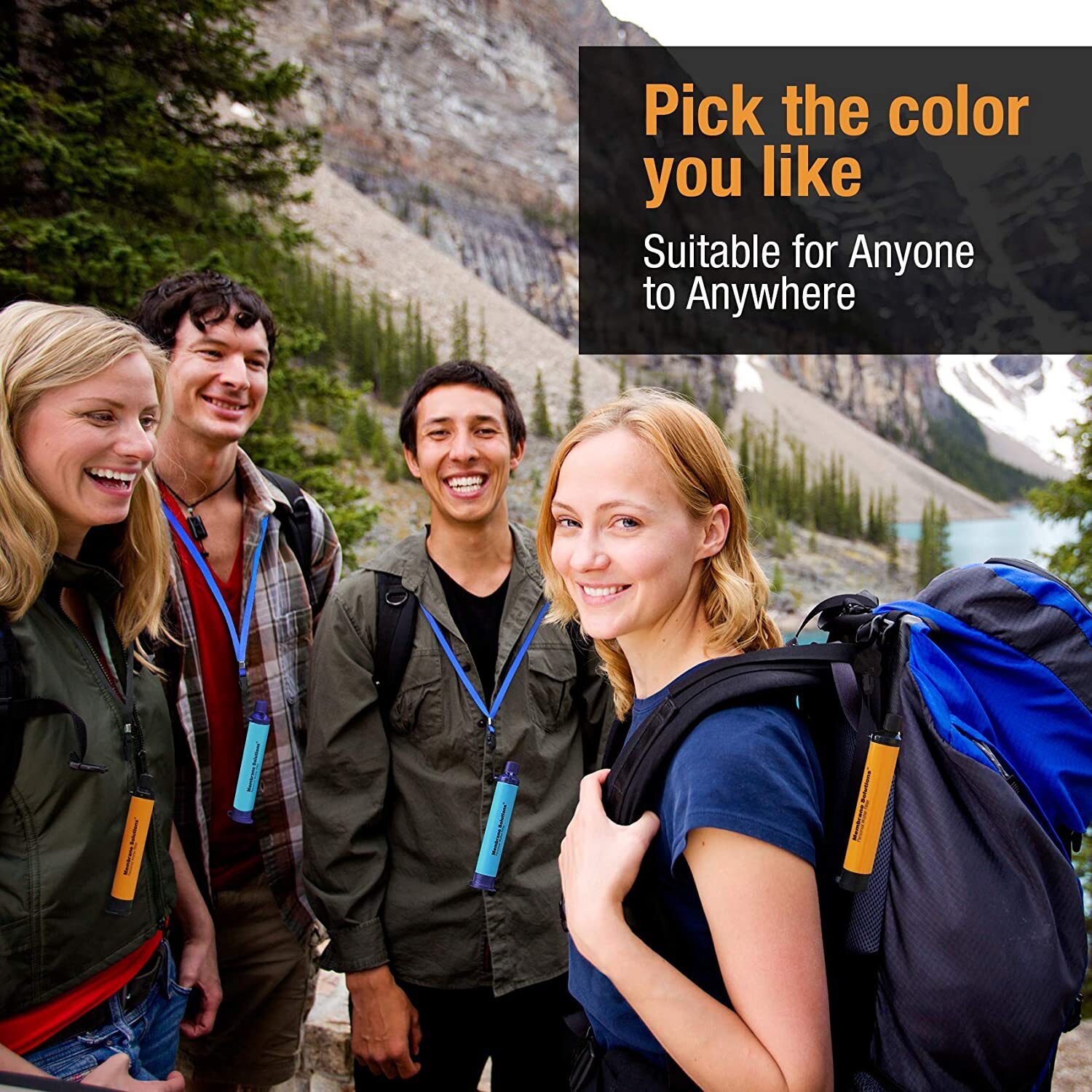 Water Filter Straw Personal&Portable|Carry Case F Survival/Prepping/Emergency