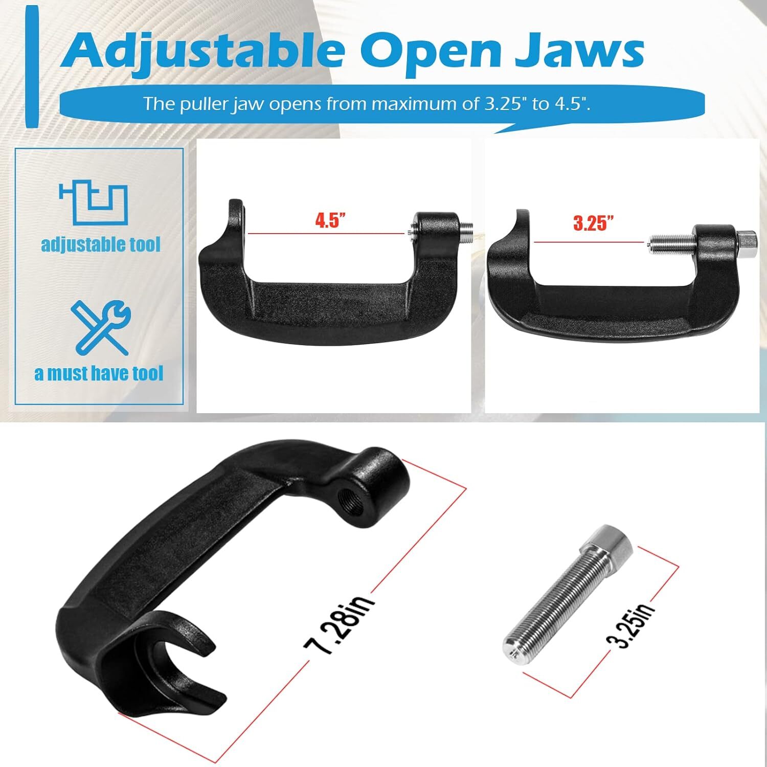 New Inboard Prop Puller For Ski & Wakeboard Propellers Fits 3/4" to 1-1/8 shaft