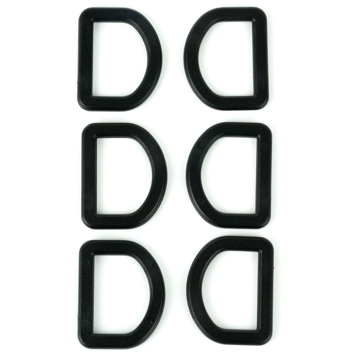 Country Brook Design® 1 Inch Black Plastic D-Rings, 50 Pack