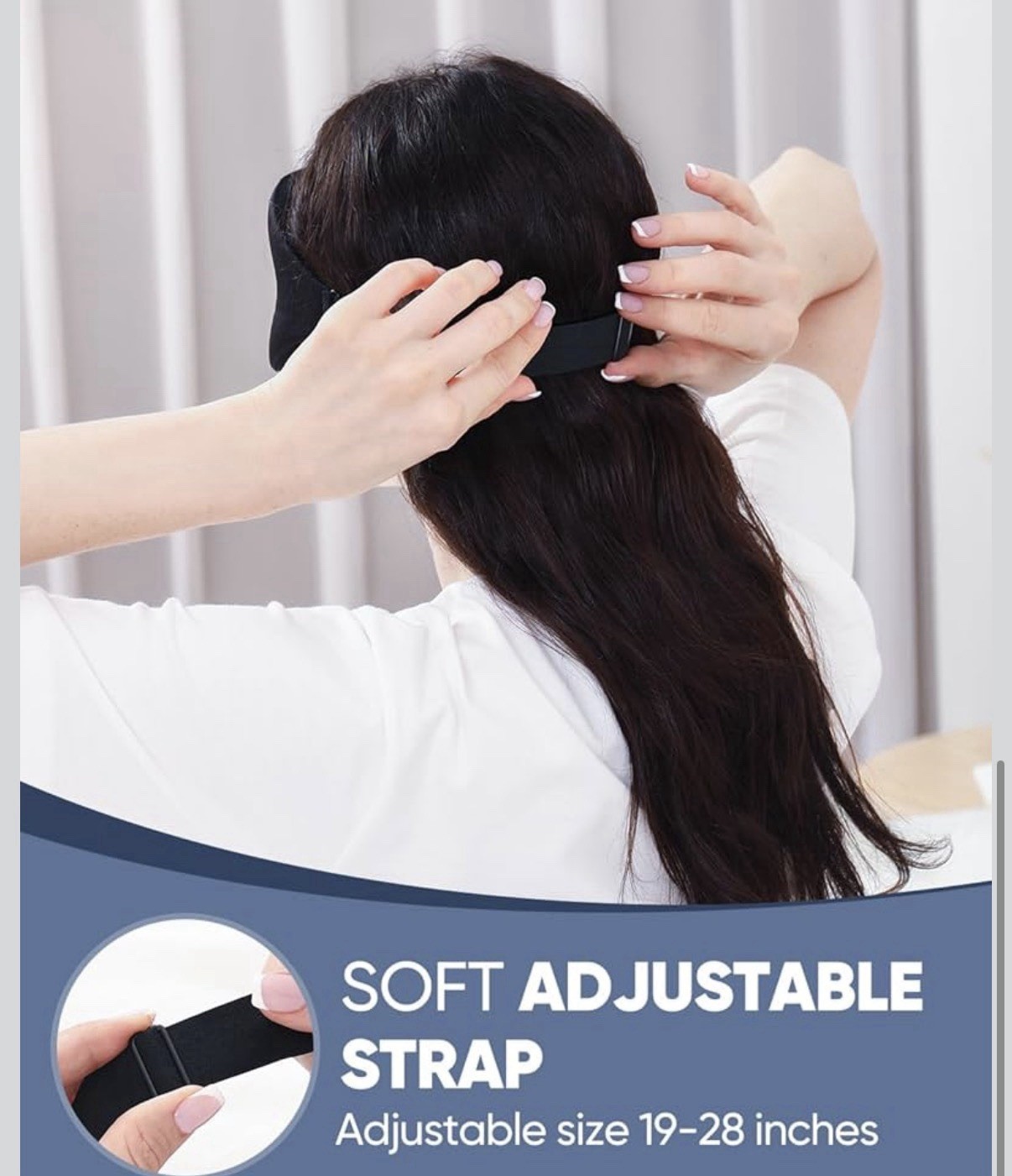 MZOO Luxury Sleep Eye Mask for Side Sleepers, Men & Women, Zero Eye Pressure, 3D