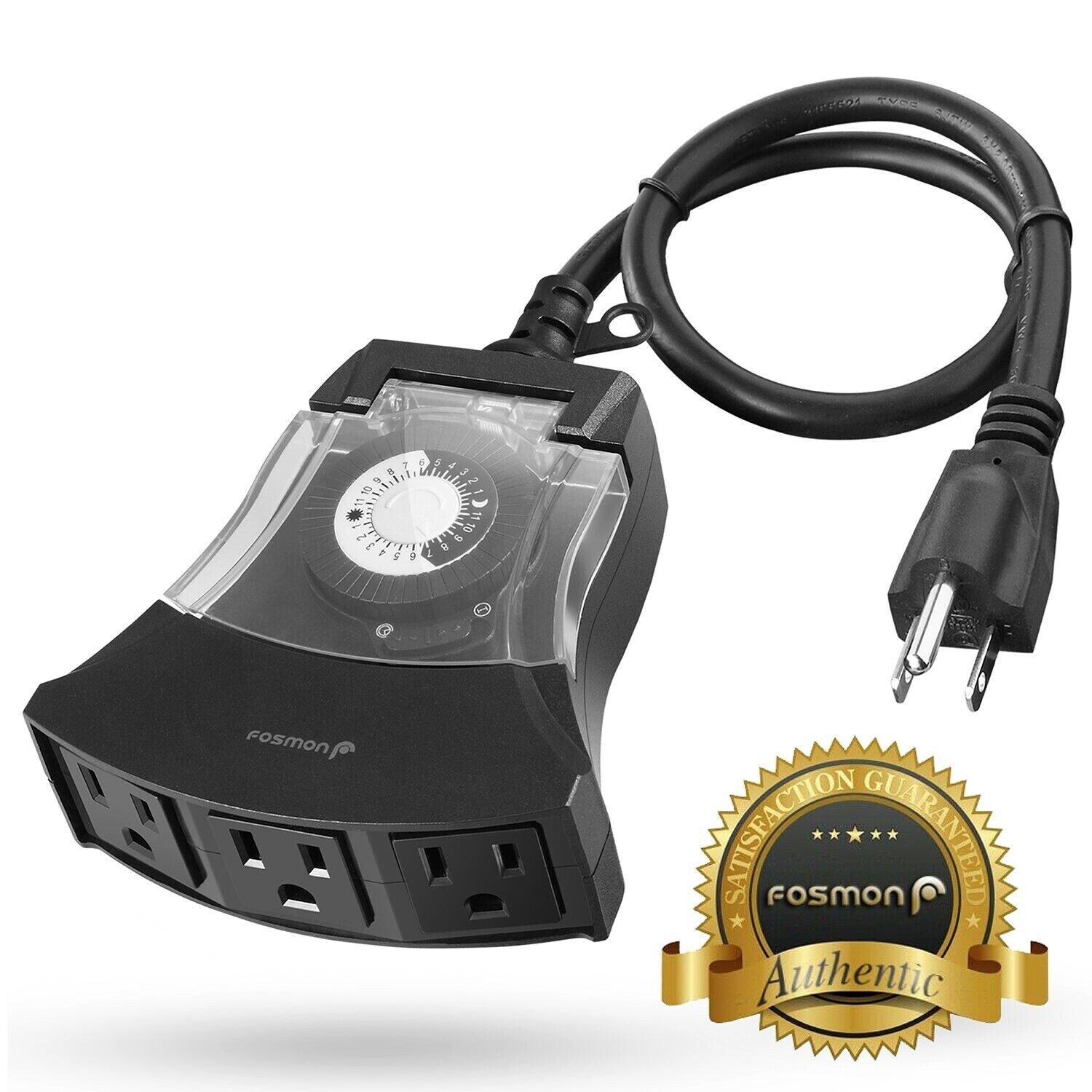 24 Hour Outdoor Mechanical 3 Outlet Timer Weatherproof Automatic Switch Light