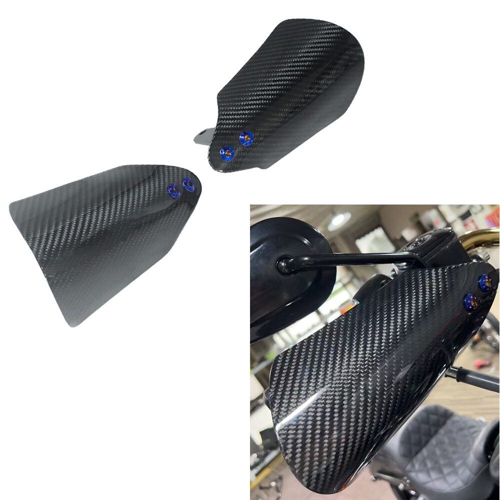 Carbon Fiber Hand Grip Windshield Fit Harley Dyna Touring Road King FLTRX FXD/I