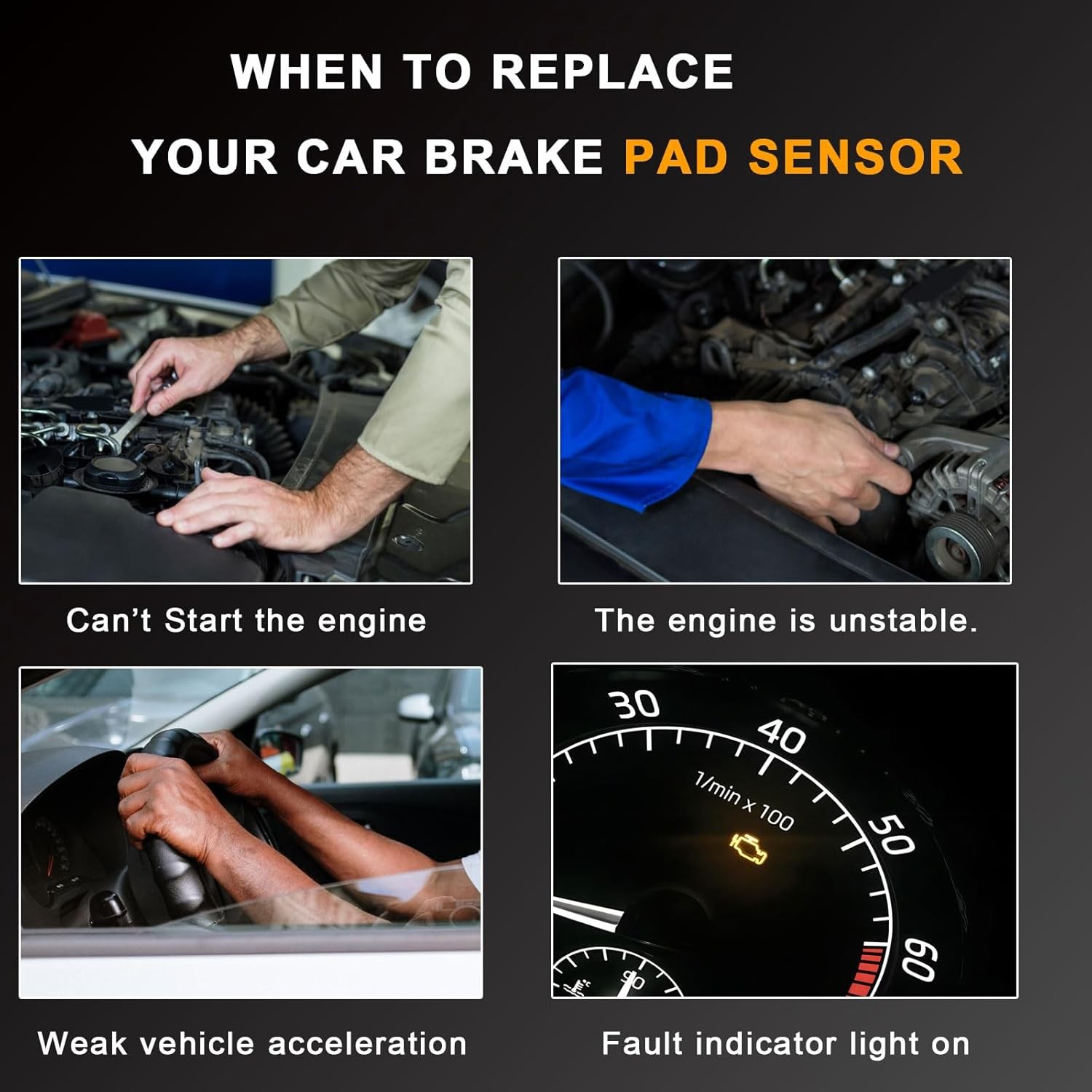 2x Front & Rear Disc Brake Pad Wear Sensor for Mini Cooper Countryman 2011-2016