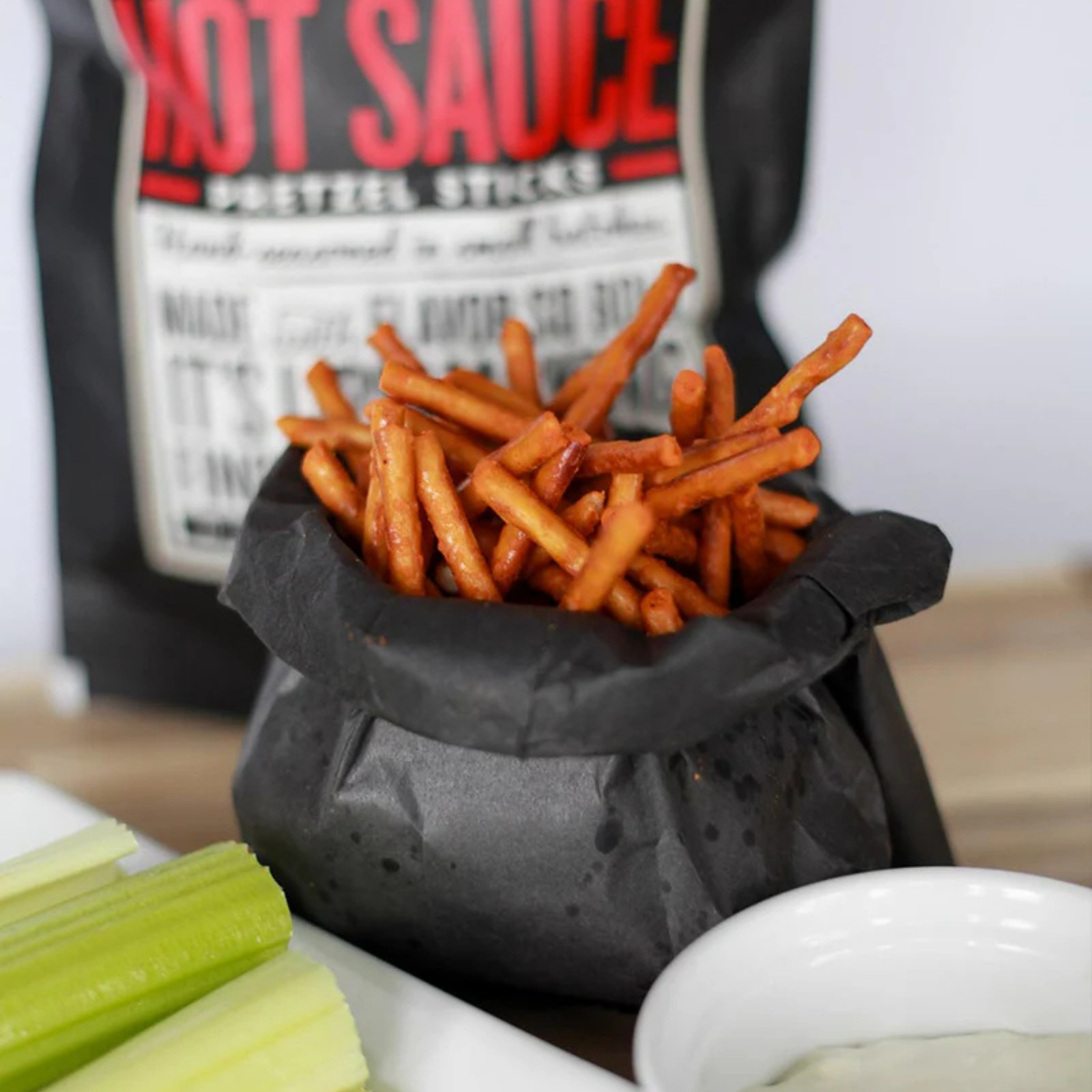 POP DADDY Hot Sauce Pretzel Sticks, 7.5 Ounce - Pack of 2