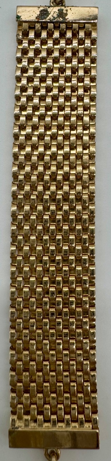 Vintage Swank Roman Soldier Keychain Watch Fob Gold Tone Mesh Mid Century